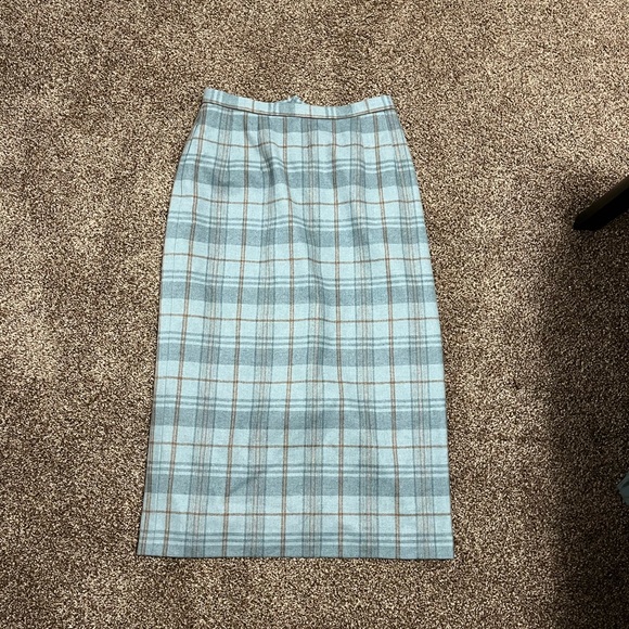VINTAGE WOOL PENDLETON SKIRT - Picture 1 of 7